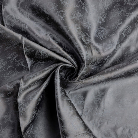 Doublure twill 100% viscose - Motif géométrique gris