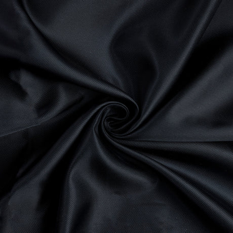 Doublure twill acétate & viscose - Noir