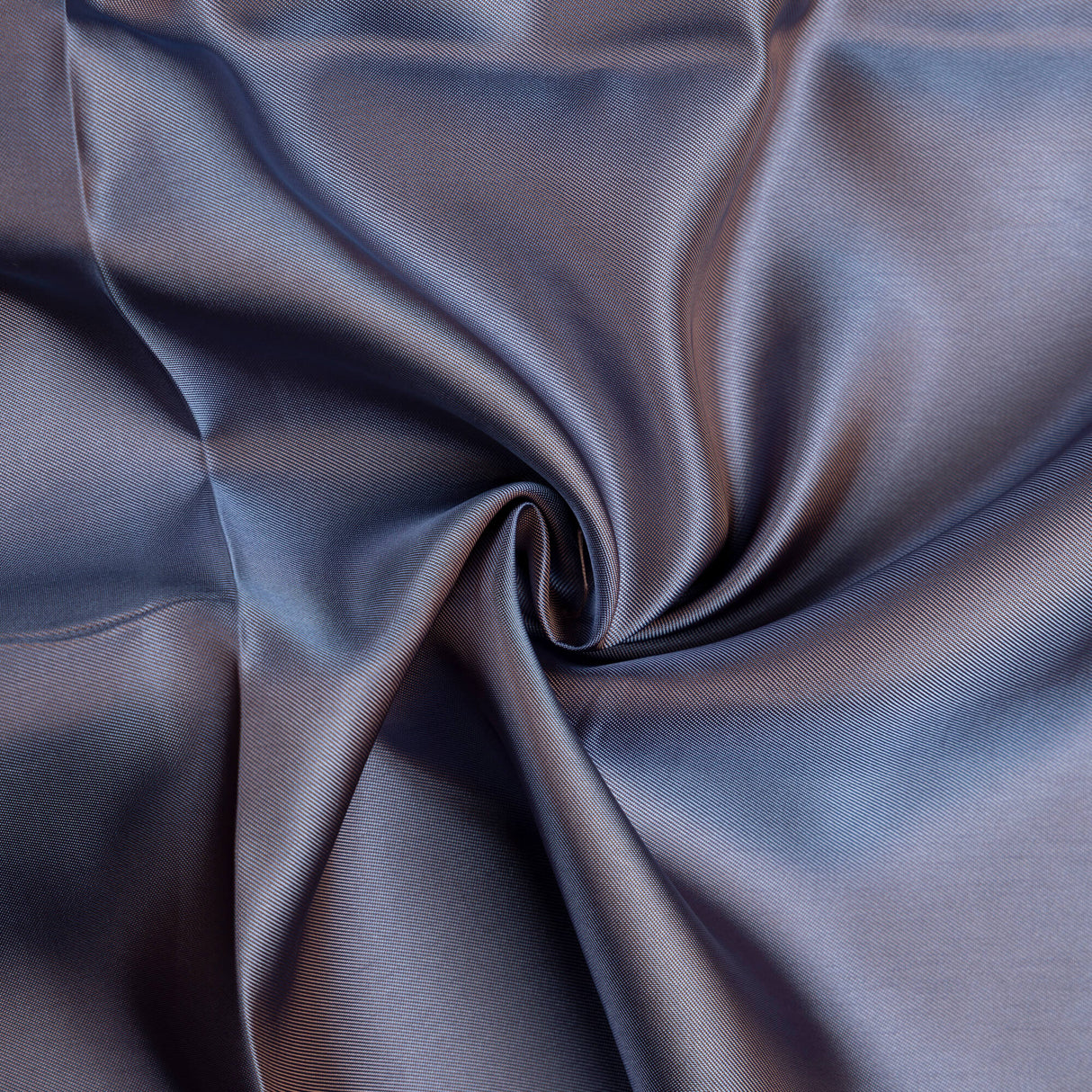 Doublure twill acétate & viscose changeante - Bleu & marron