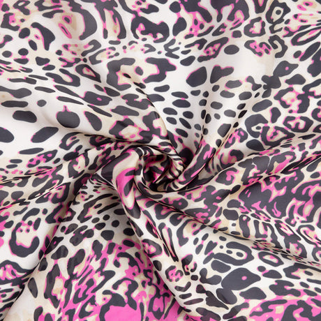 Satin léger - Léopard rose