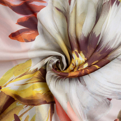 Satin léger - Fleurs d’automne