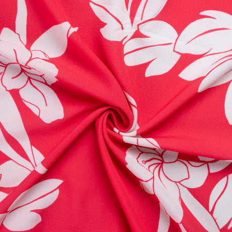 Crêpe - Floral corail