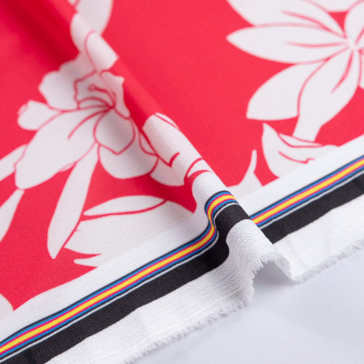 Crêpe - Floral corail