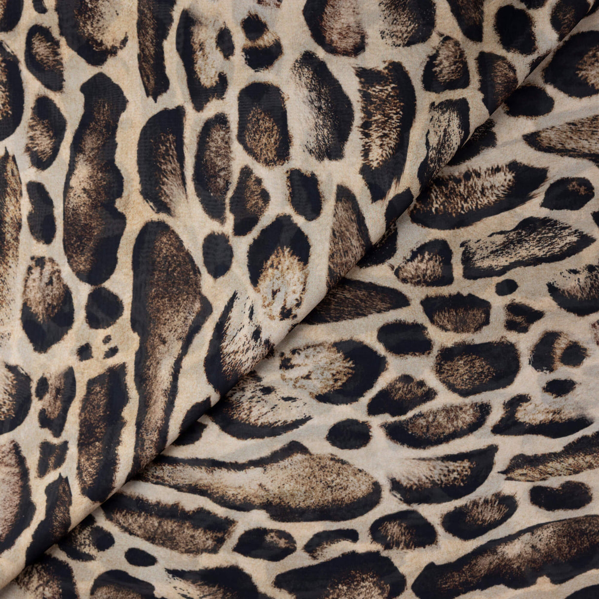 Satin léger – Léopard beige