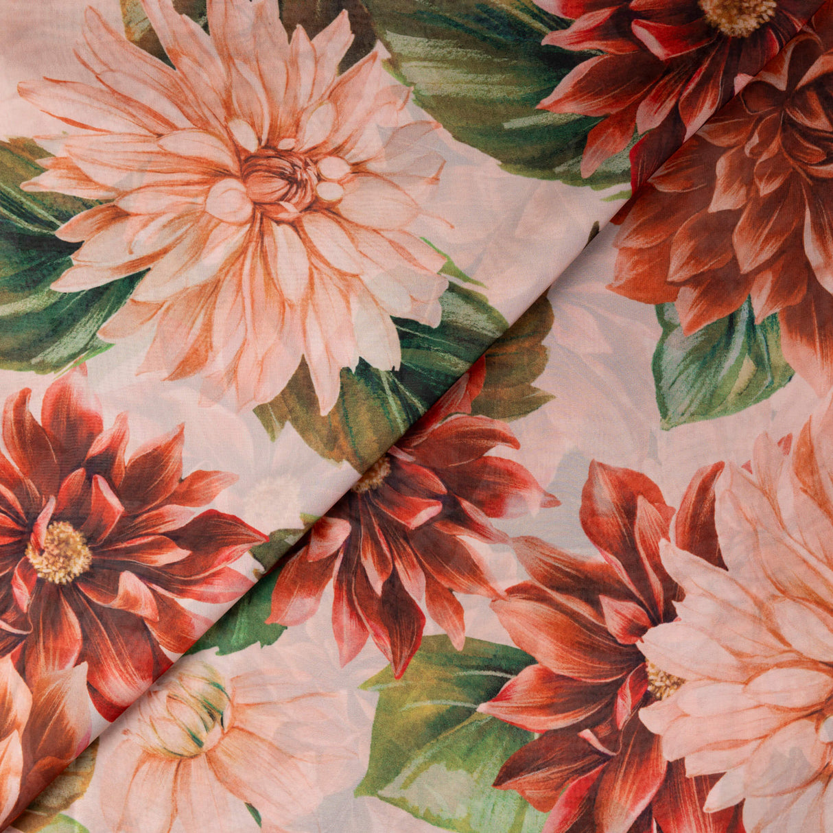 Satin léger – Fleurs d’automne
