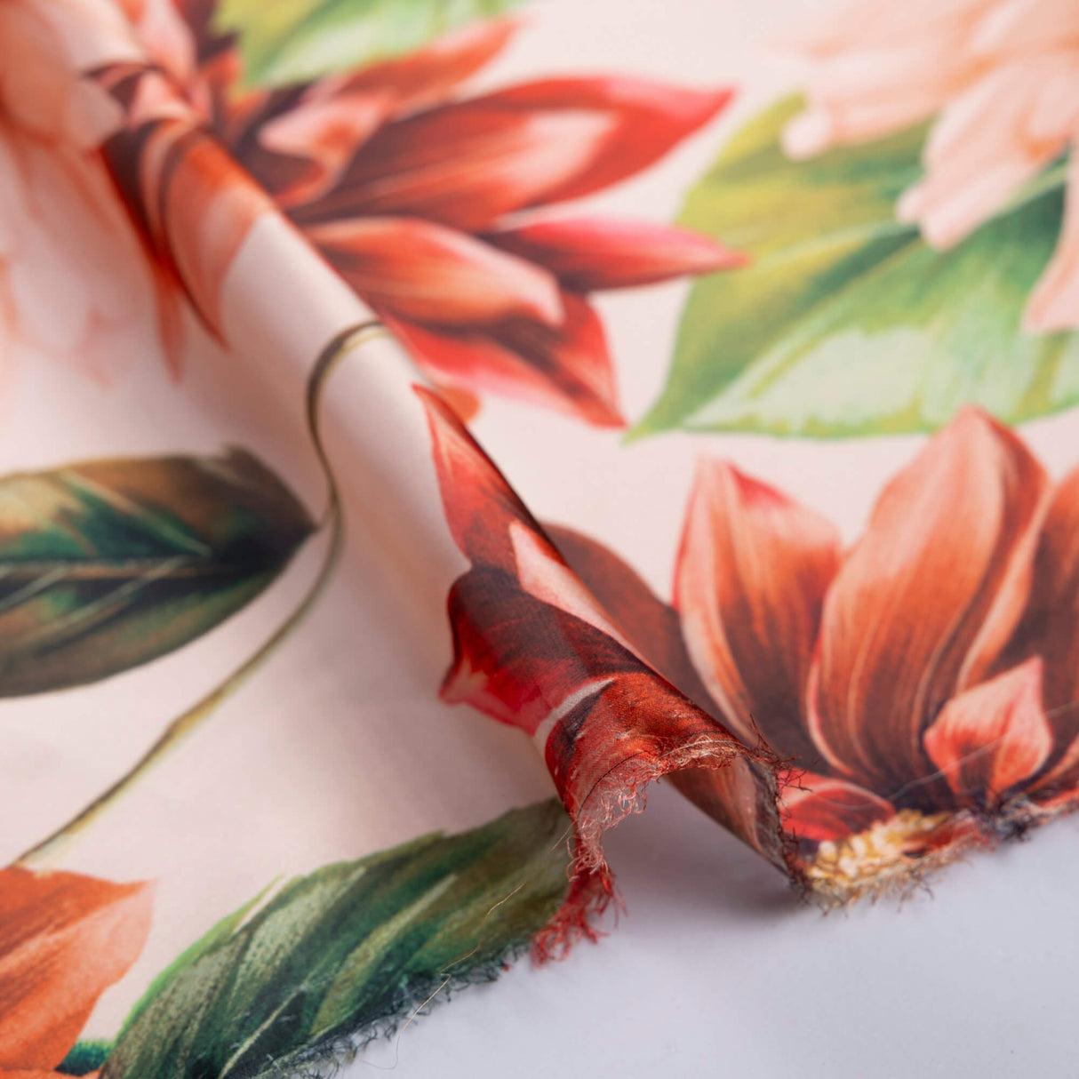 Satin léger – Fleurs d’automne