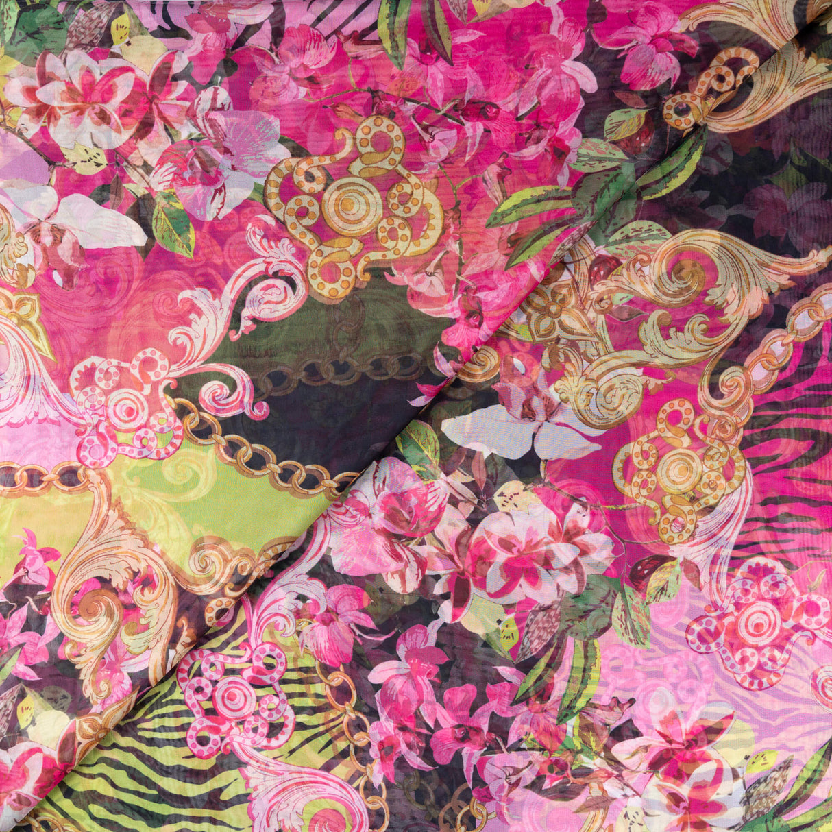 Mousseline – Floral baroque rose