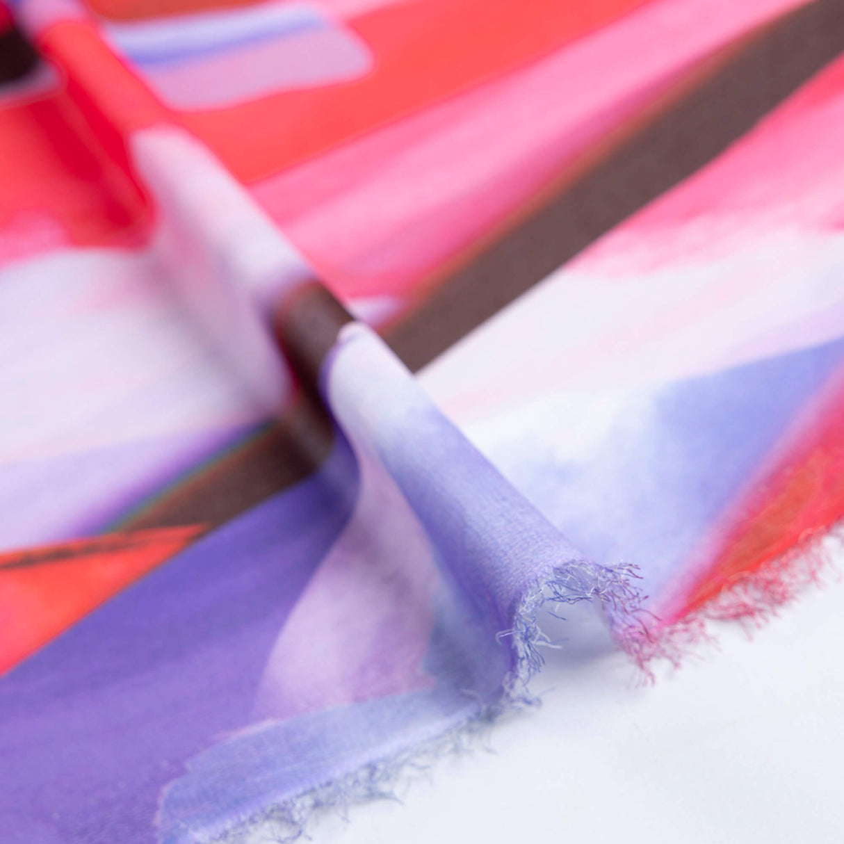 Mousseline - Abstraite corail et lilas