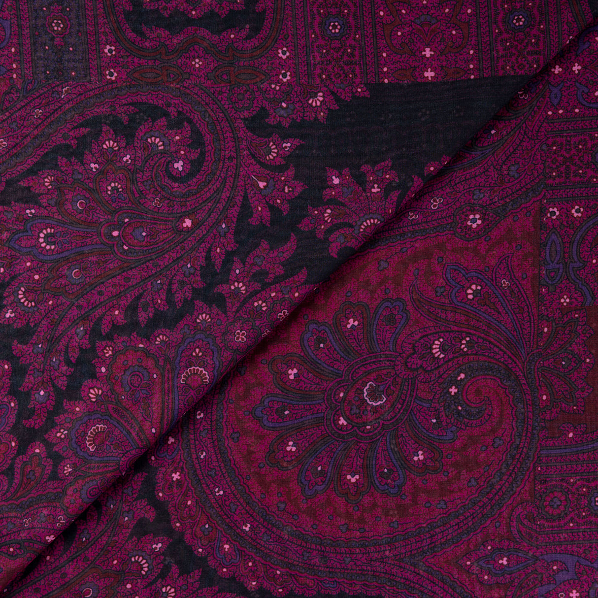Georgette - Cachemire fuchsia