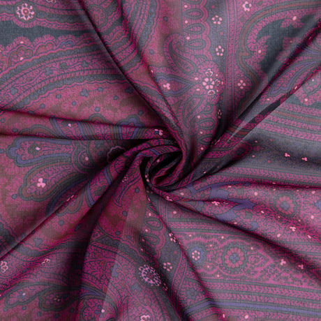 Georgette - Cachemire fuchsia