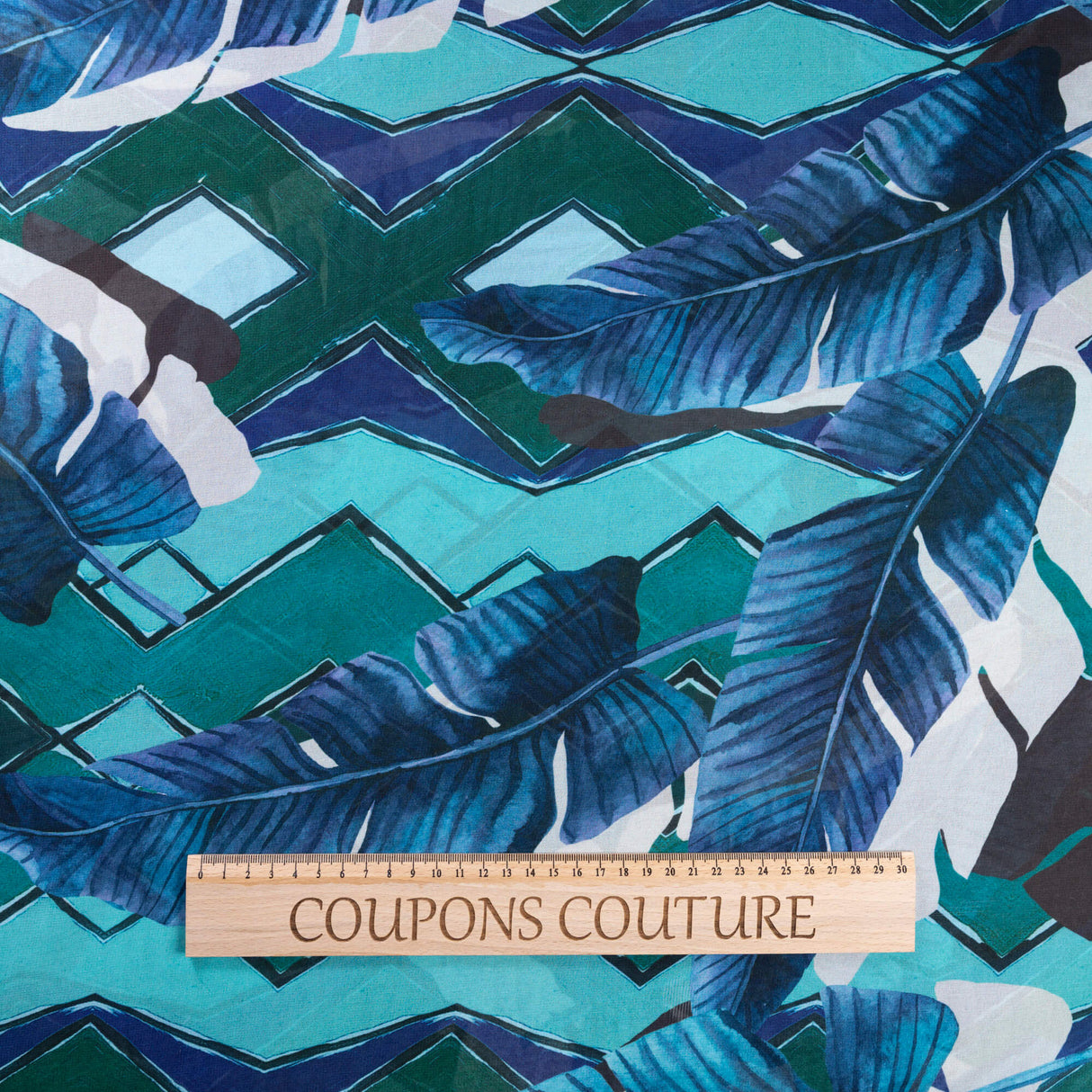 Mousseline - Tropicale bleu lago