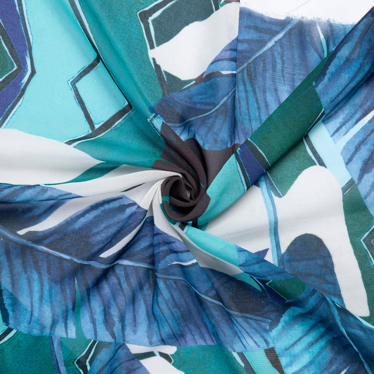 Mousseline - Tropicale bleu lago