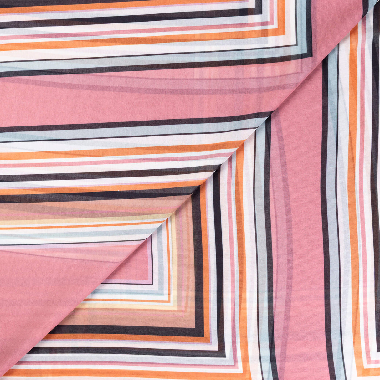 Georgette - Cadres rayés rose