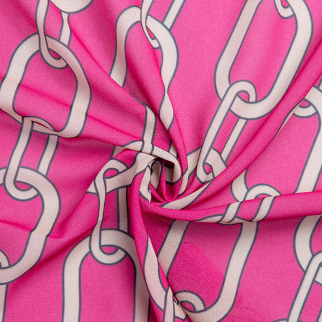Georgette - Chaîne fuchsia
