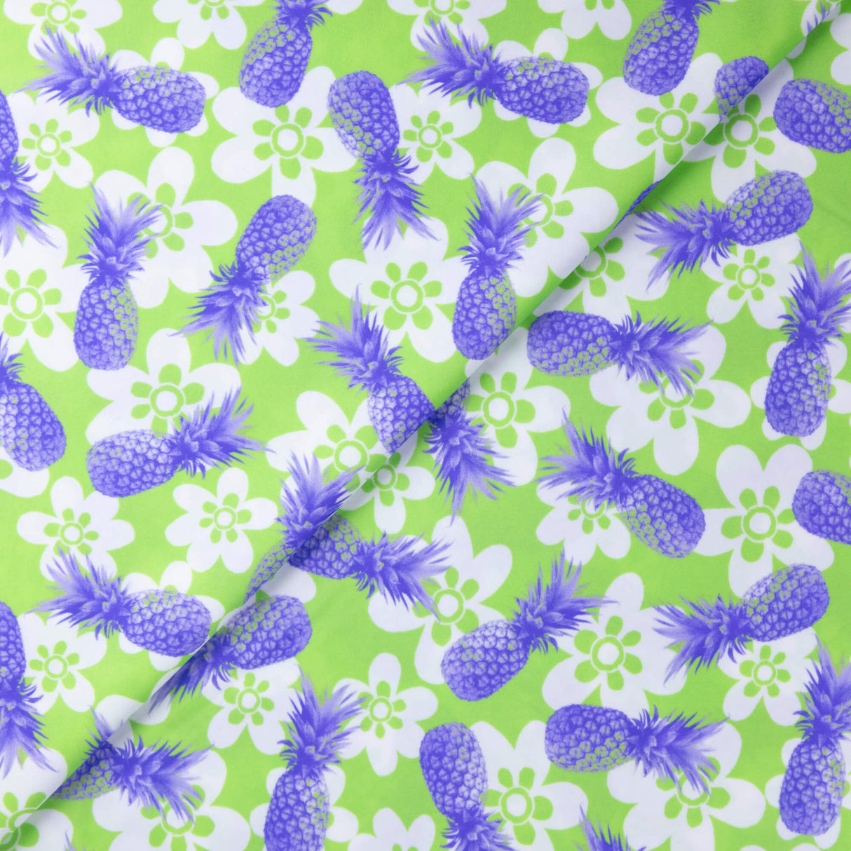 Tissu jersey maillot de bain - Ananas violets