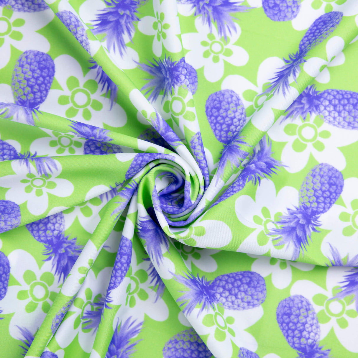 Tissu jersey maillot de bain - Ananas violets