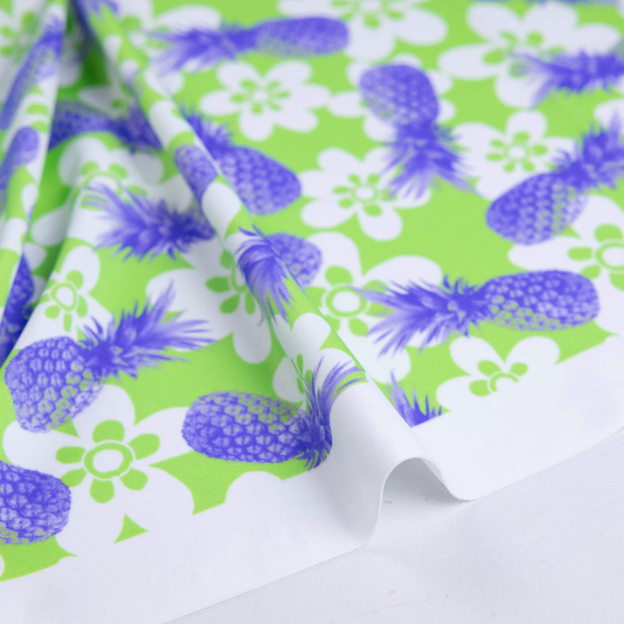 Tissu jersey maillot de bain - Ananas violets