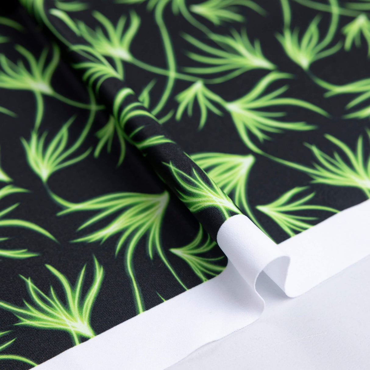 Tissu jersey maillot de bain - Feuillage vert