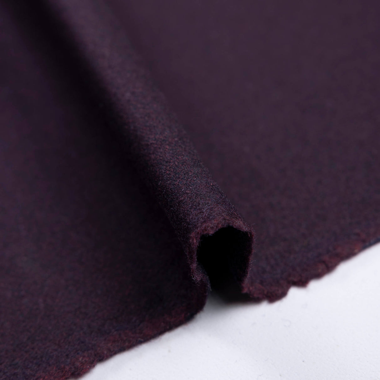 Drap de laine - Double face aubergine &amp; marine