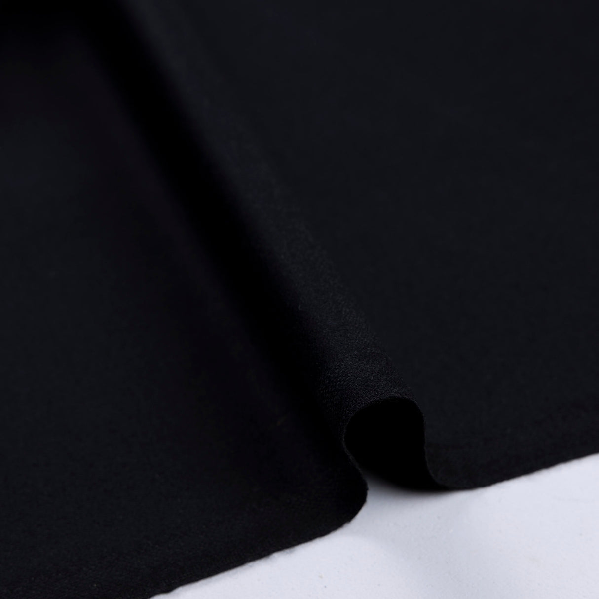 Tissu tailleur sergé 100% laine - Noir