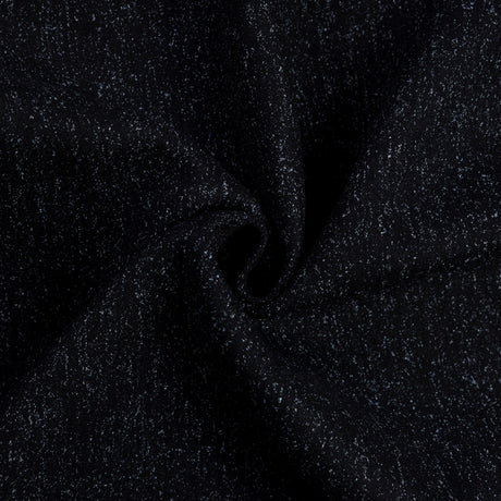 Drap de laine - Noir chiné gris