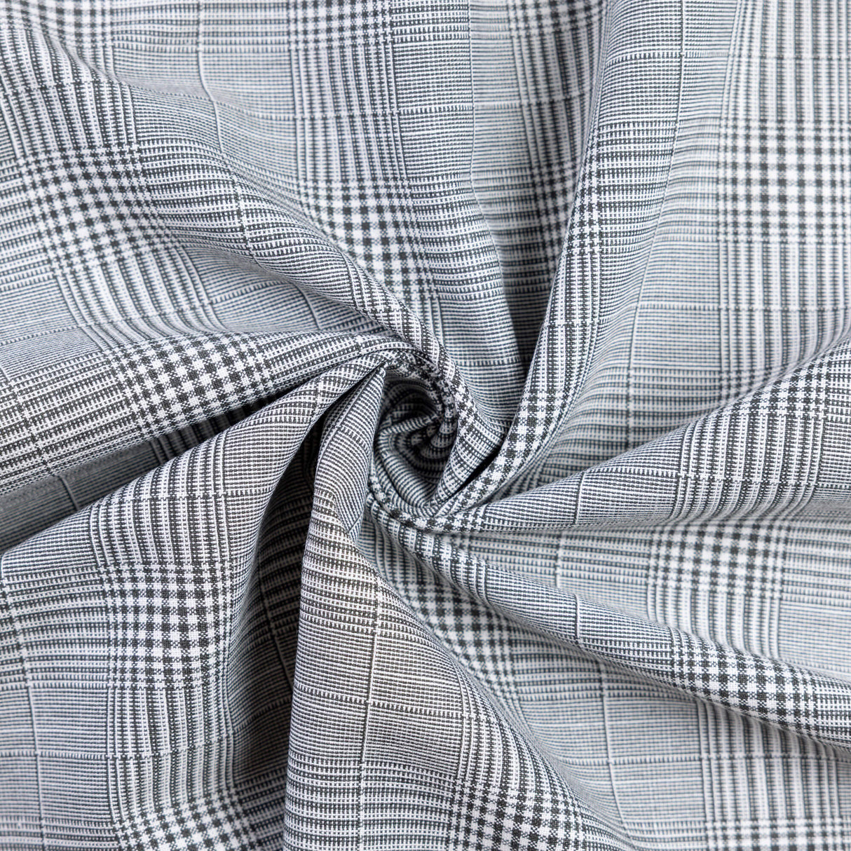Tissu tailleur - Carreaux gris noir et blanc