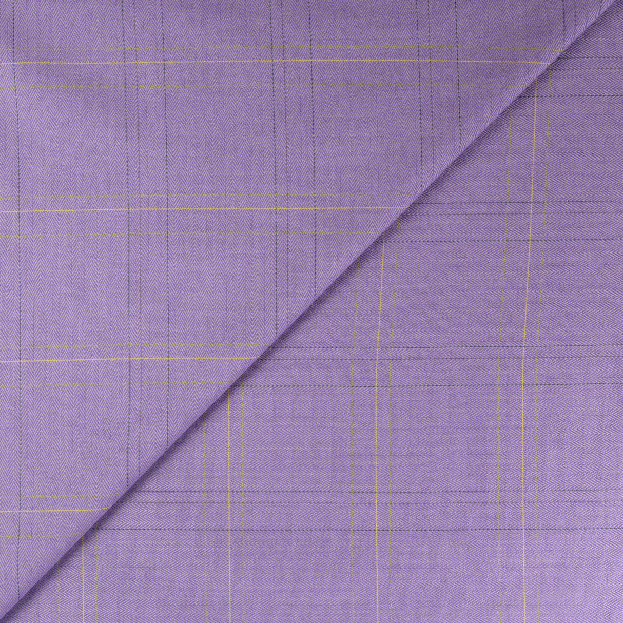Tissu tailleur clan à chevron - Violet à carreaux ocre