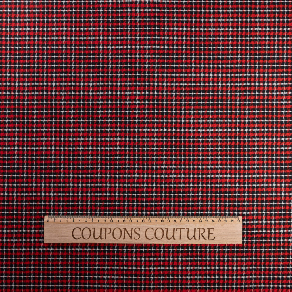 Tissu tailleur clan - Rouge et noir à carreaux