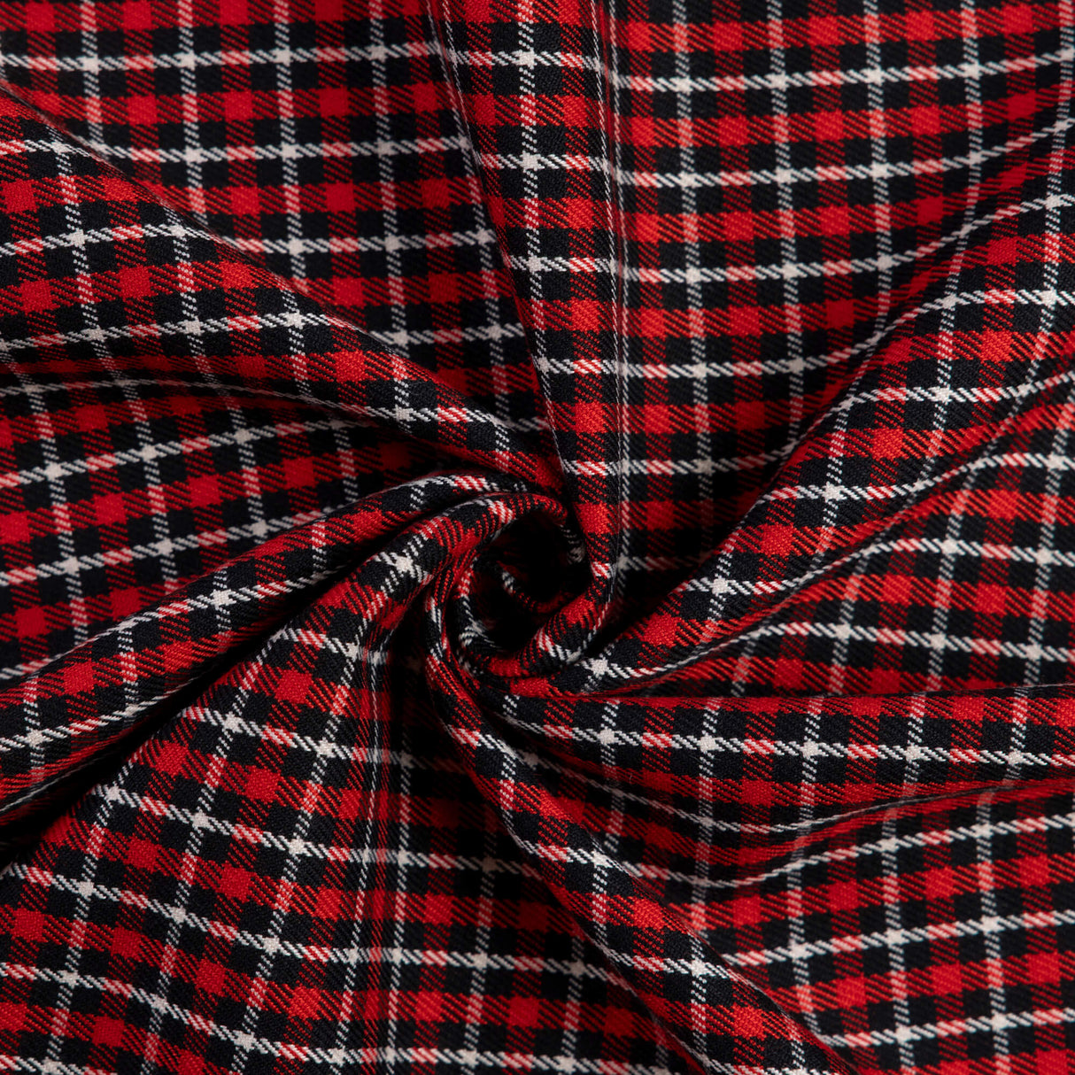 Tissu tailleur clan - Rouge et noir à carreaux