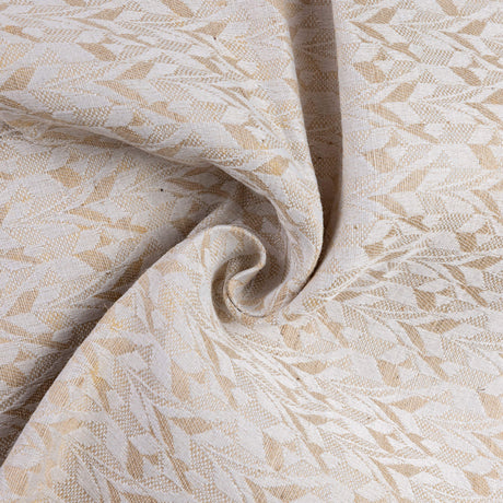 Jacquard lourd en chanvre - Écru à motifs géométriques