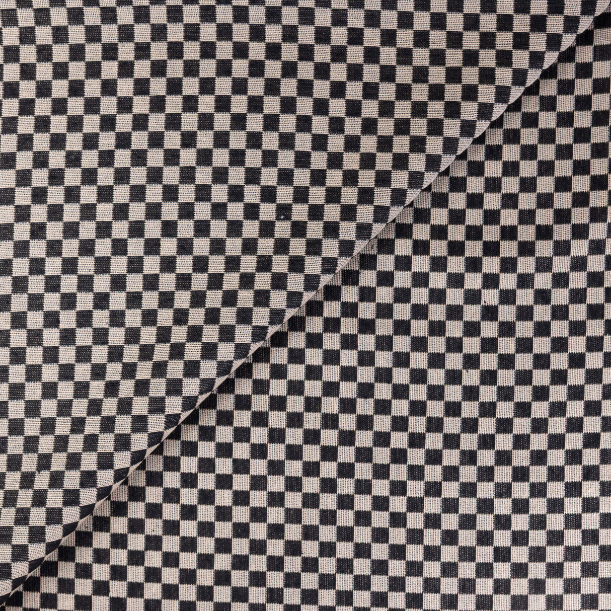 Jacquard - Damier noir et beige