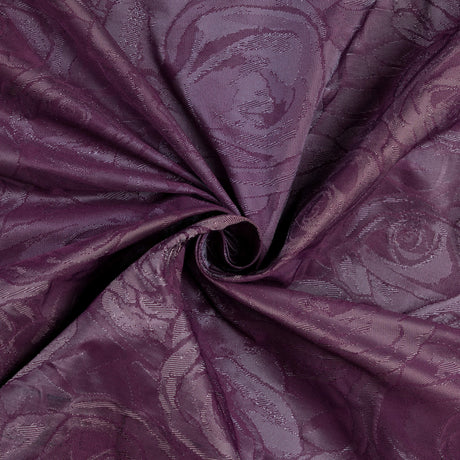Taffetas jacquard - Roses vieux rose