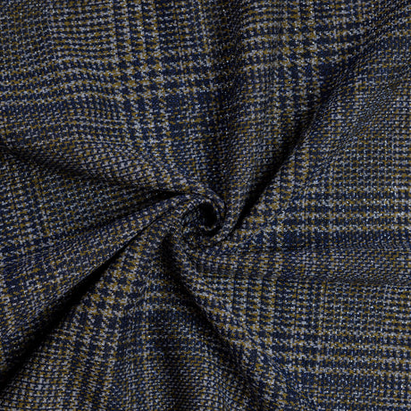 Maille Milano - Prince de Galles bleu & ocre