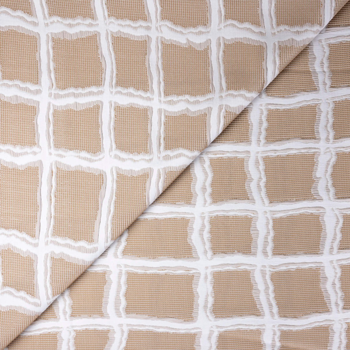Jacquard - Carreaux texturés sable et écru