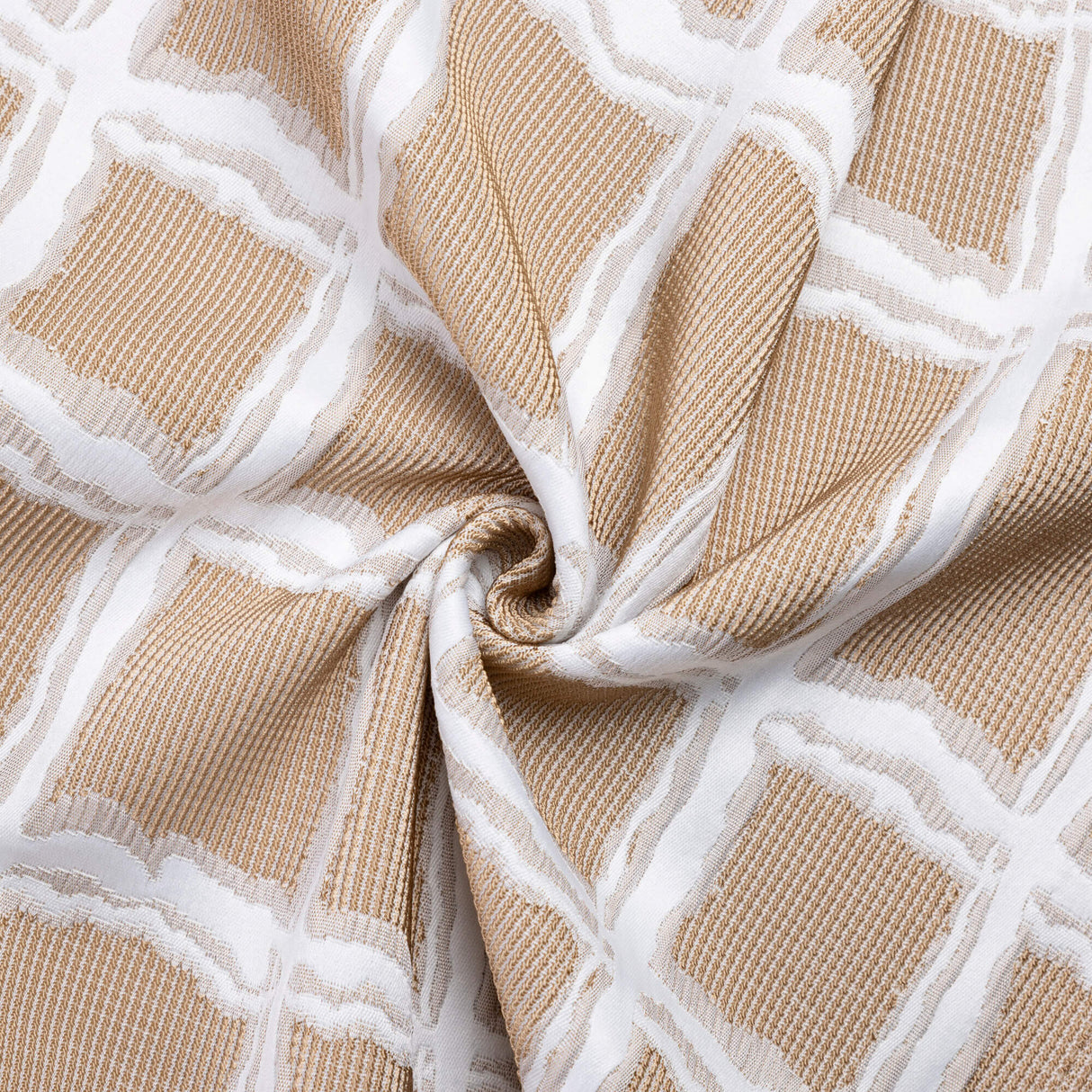 Jacquard - Carreaux texturés sable et écru