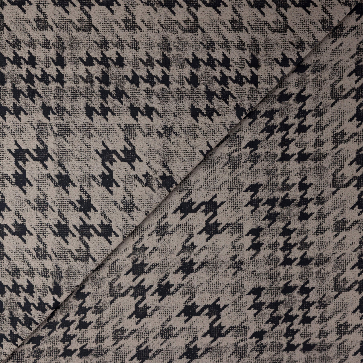 Jacquard - Pied-de-poule beige et noir
