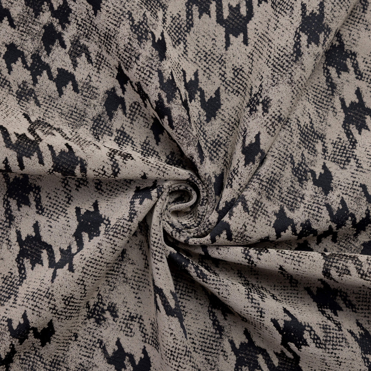 Jacquard - Pied-de-poule beige et noir