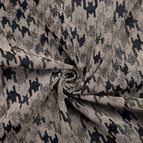 Jacquard - Pied-de-poule beige et noir
