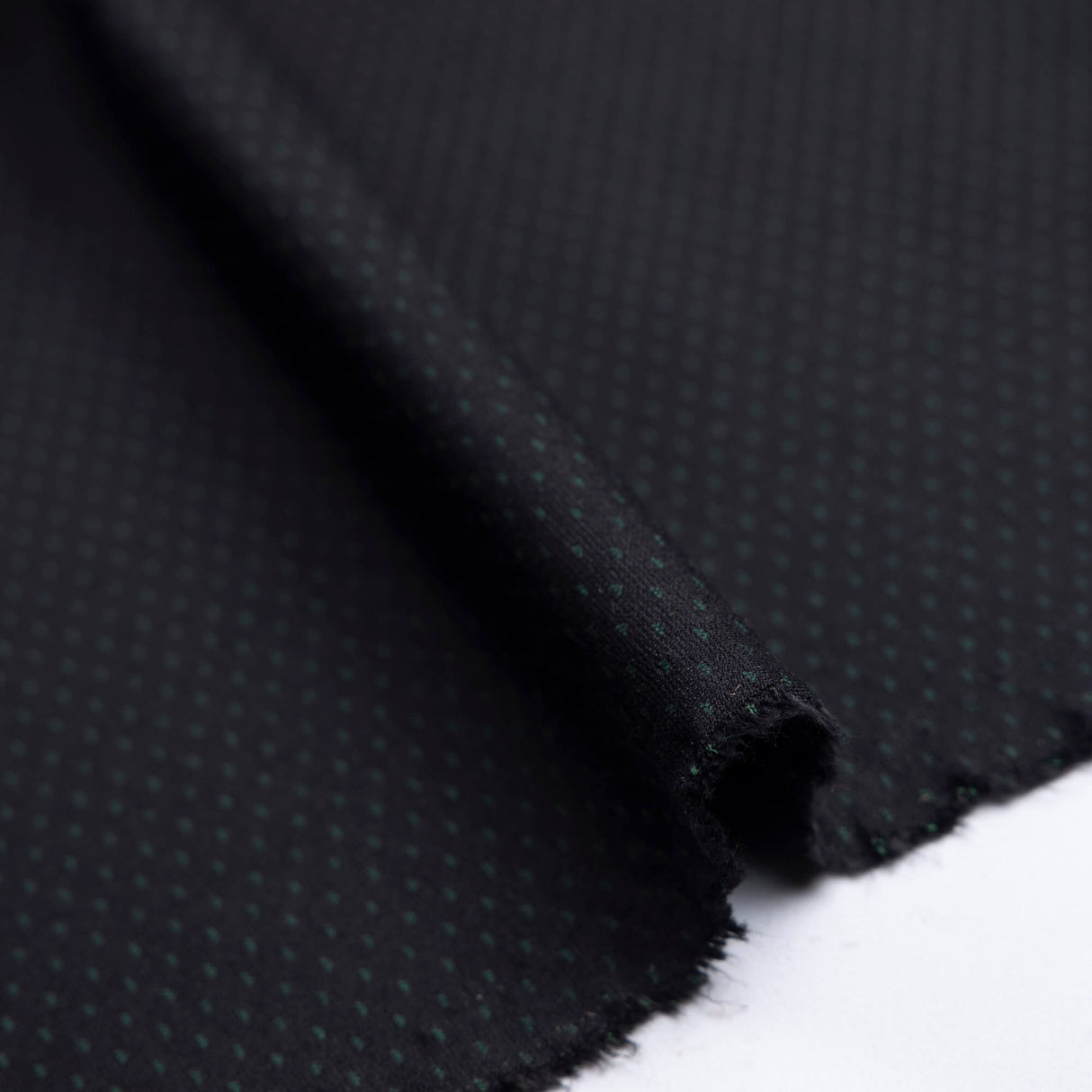 Maille Milano - Noir à pois verts