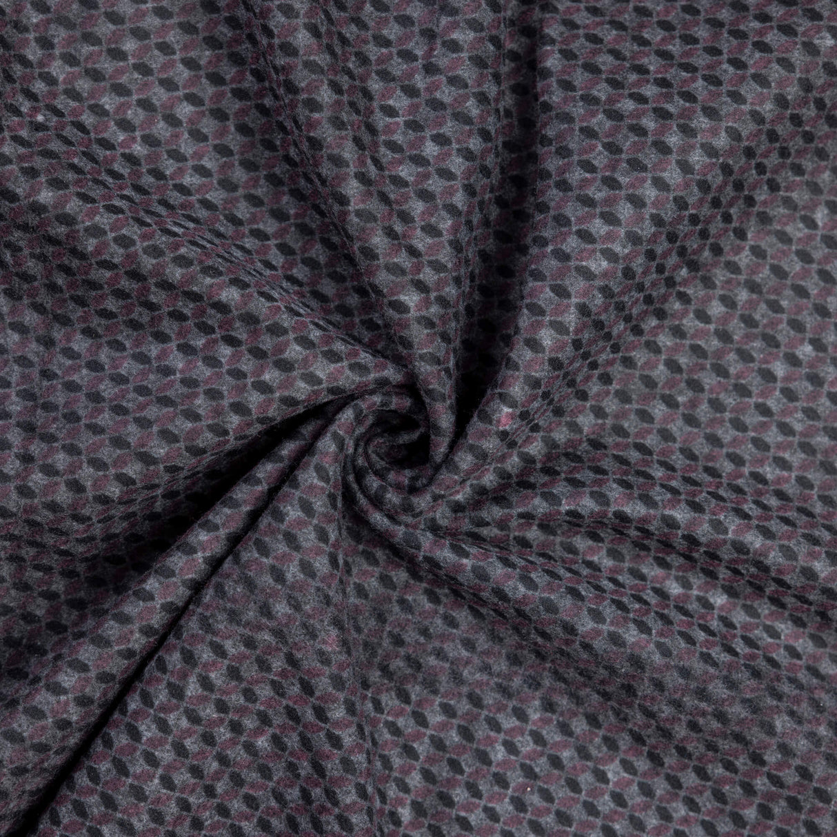 Maille Milano émerisée - Micro losanges prune