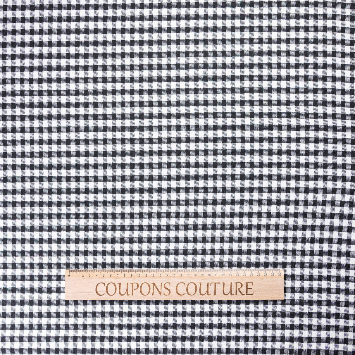 Tissu tailleur - Vichy noir et blanc