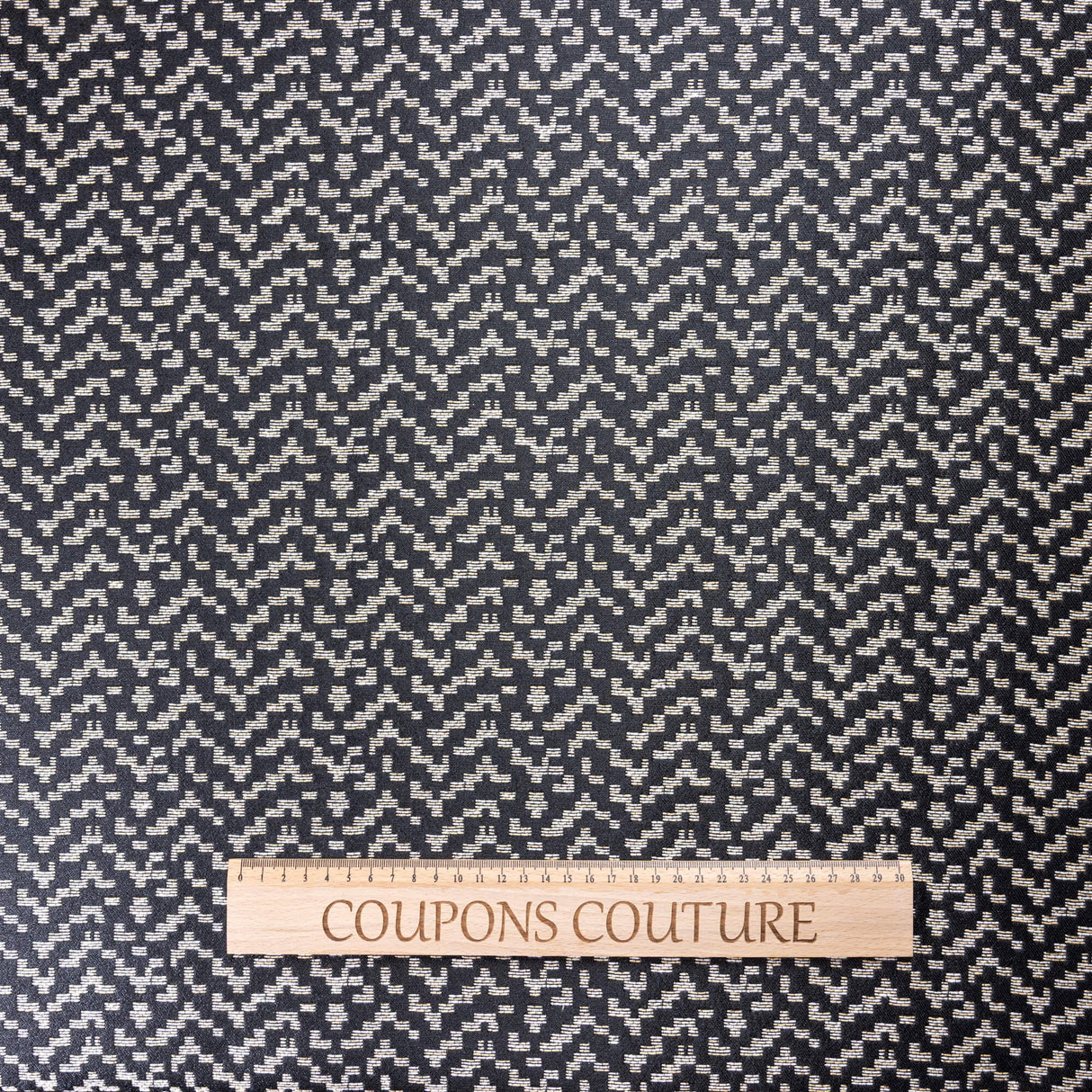 Tweed - Motif graphique noir écru