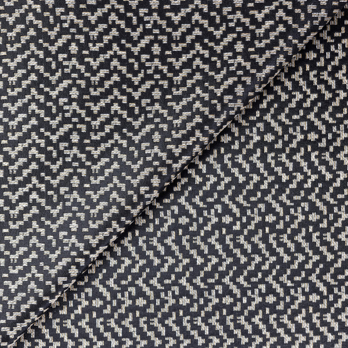 Tweed - Motif graphique noir écru