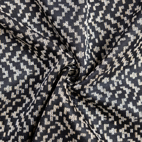 Tweed - Motif graphique noir écru