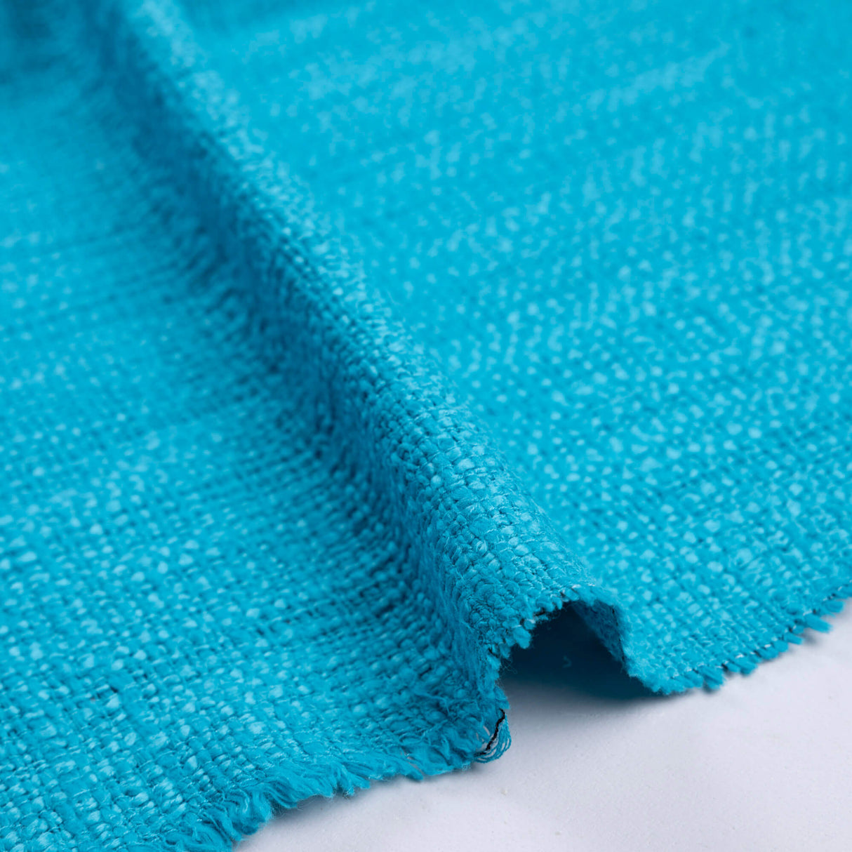 Tweed 100% viscose - Bleu turquoise