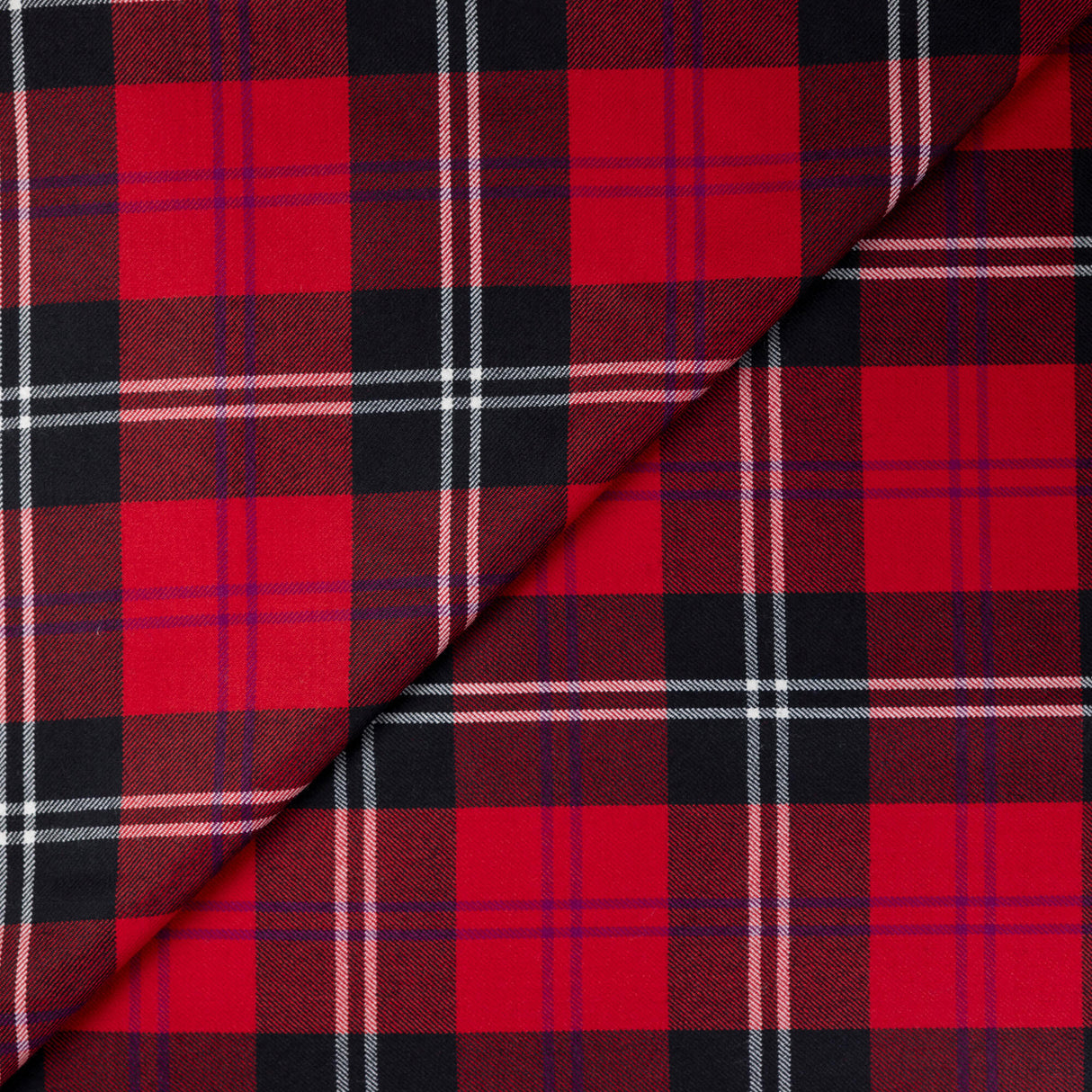 Tissu tailleur 100% laine - Tartan rouge