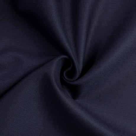 Gabardine double épaisseur laine & élasthanne - Bleu marine