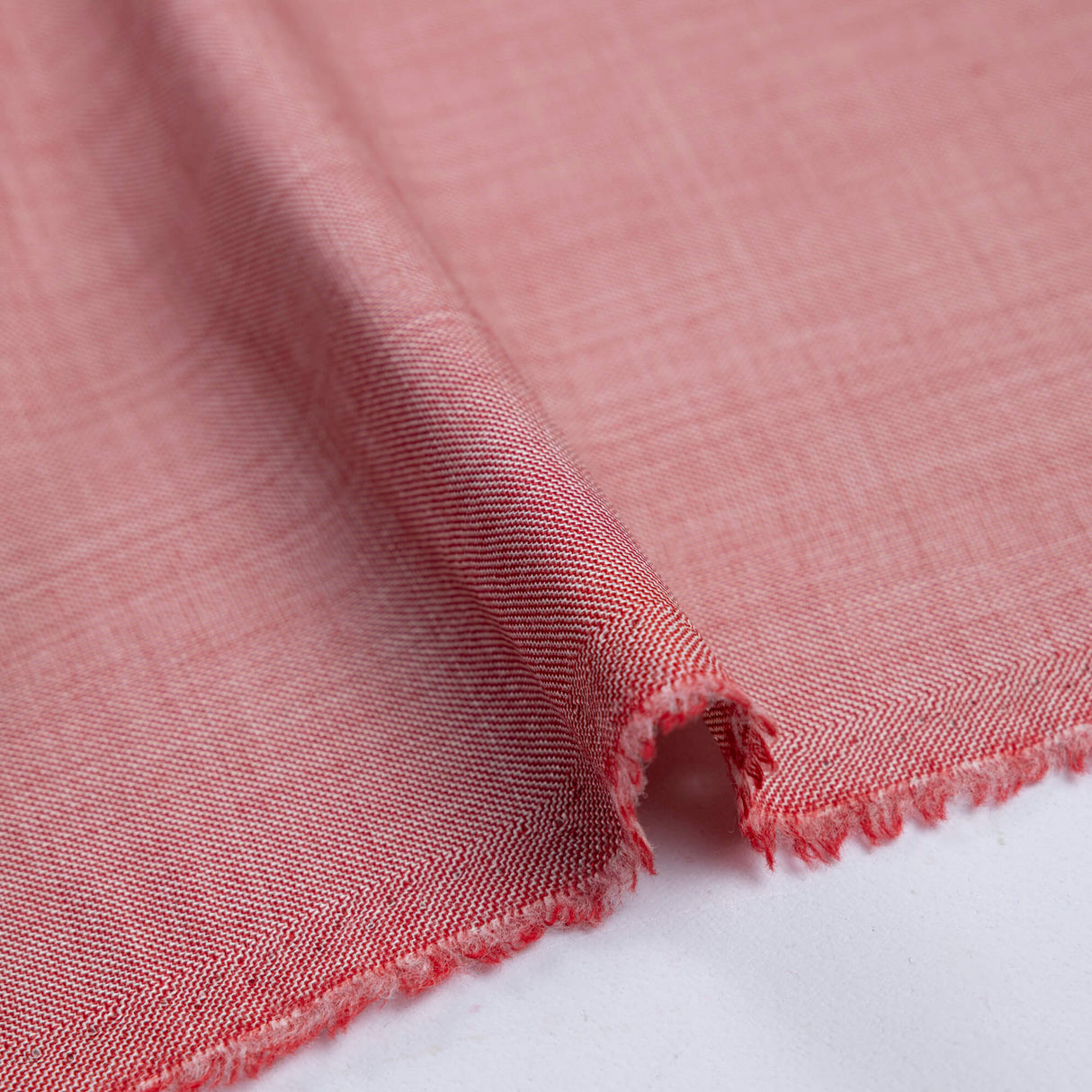 Tissu tailleur fil-à-fil 100% laine - Rouge