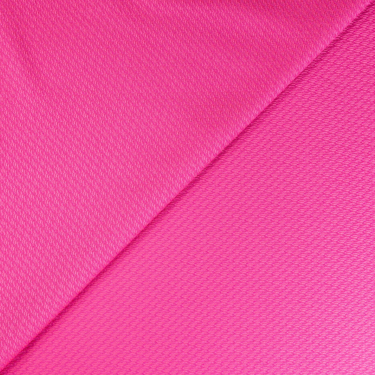 Piqué de coton & élasthanne gauffré - Fuchsia