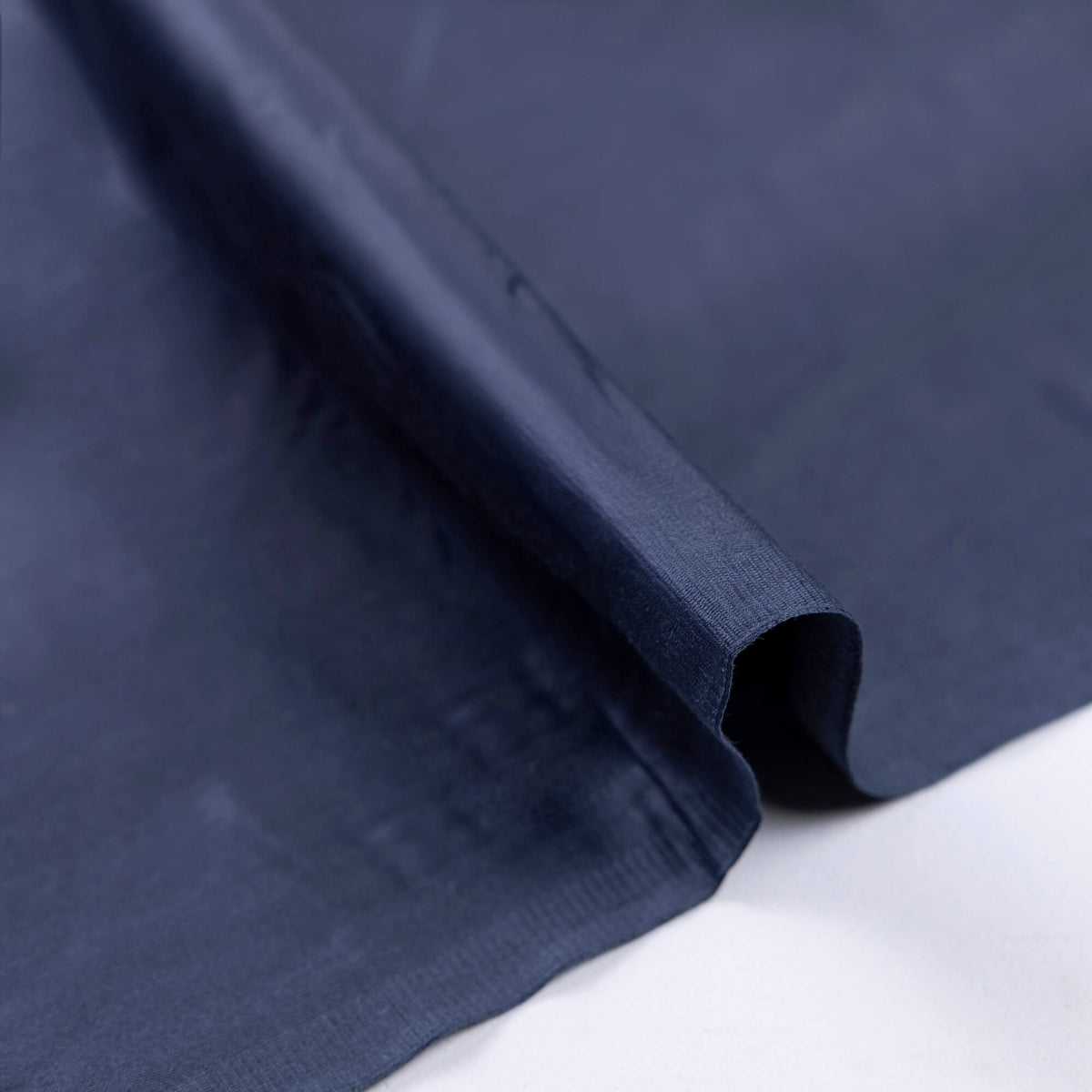 Satin coton & viscose - Bleu marine